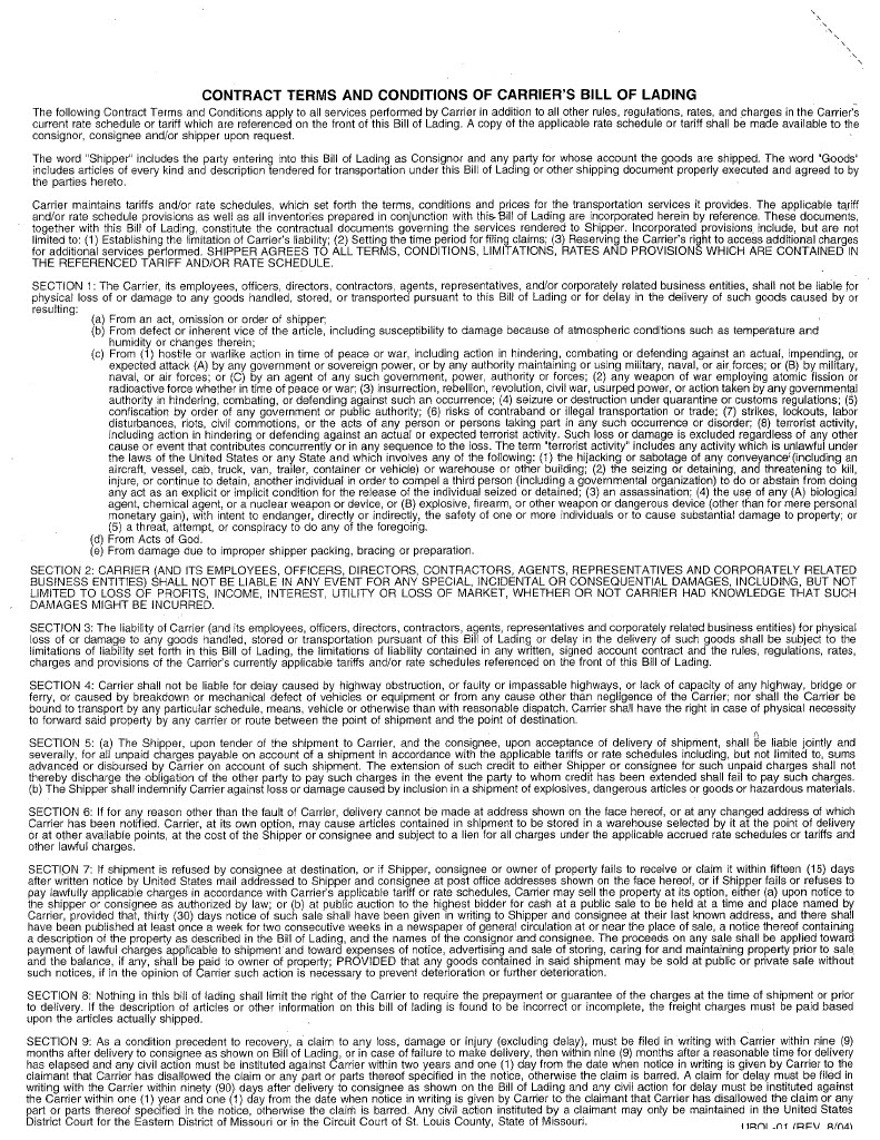 contract_terms_and_conditions_of_carriers_bill_of_landing